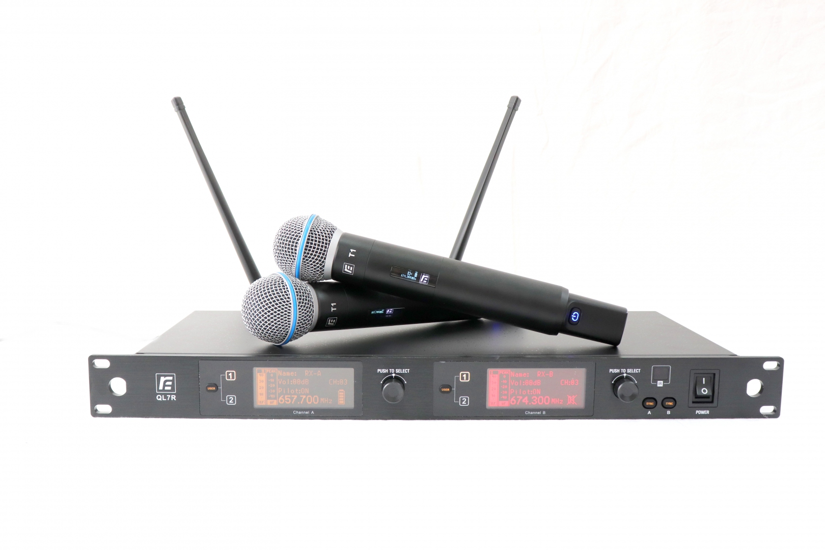 RFIntell QL7R/T1-A 651,800-683,400 МГц 2-канальная радиосистема с 2-мя ручными микрофонами в Светогорске